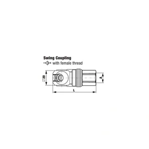 SWING COUPLING WITH FEMALE THREAD