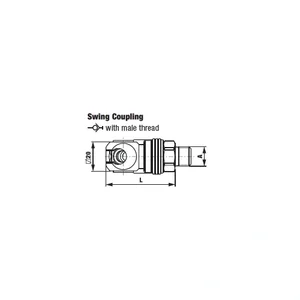 SWING COUPLING WITH MALE THREAD - B1 SERIES