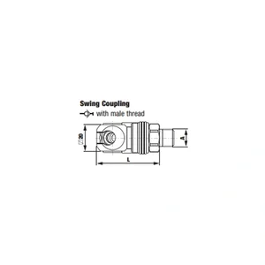 SWING COUPLING WITH MALE THREAD