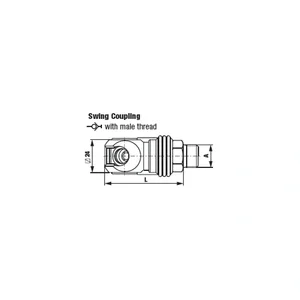 SWING COUPLING WITH MALE THREAD